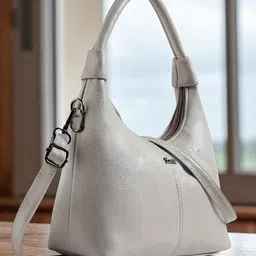Exotic Floral Self Design Half Moon Hobo Bag-picture-19