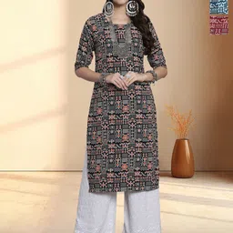 HERE&NOW Women Pack Of 3 Ethnic Motifs Printed Kurta-picture-17