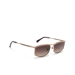Voyage Rectangle Sunglasses for Men & Women Brown & Clear Lens Golden Frame - 5G226MG6906Z-picture-4