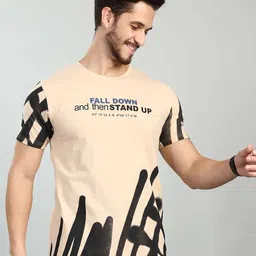 BE POSITIVE Typography Printed Slim Fit T-shirt-picture-46