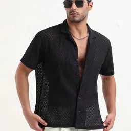 SHOWOFFFF Men Comfort Semi Sheer Casual Shirt-picture-22