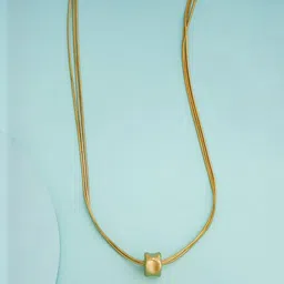 Kushal's Fashion Jewellery Gold-Plated Zircon Studded Pendant With Chain-picture-29
