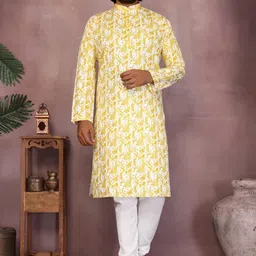 SHYAM ENTREPRISE Men Printed Regular Pure Cotton Kurta with Pyjamas-picture-35