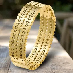 MEENAZ Gold-Plated Stainless Steel Anti-Tarnish Kada Bracelet image 5