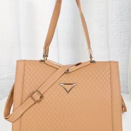 LADY QUINTON Textured PU Shopper Handheld Bag with Quilted-picture-26