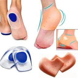 Silicone Half Heel Protector Socks Moisturizing Socks Heel Cracks Gel Heel Cups Ankle Support-image-4