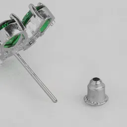 ORANGENYSHA Rhodium-Plated American Diamond & Cubic Zirconia Studded Jewellery Set image 3