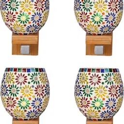 1ST TIME Multicoloured & Multicoloured Printed Wood Contemporary Wall Lamp-picture-33