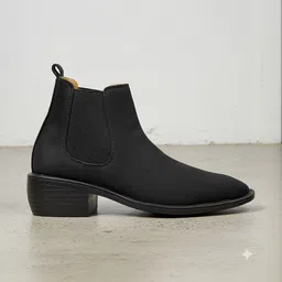 Bxxy Men Textured Round Toe High-Top Height Increasing Chelsea Boots-picture-40