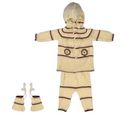 anixa Baby Boys & Girls Woollen Sweater Set With Pair of Socks-picture-14