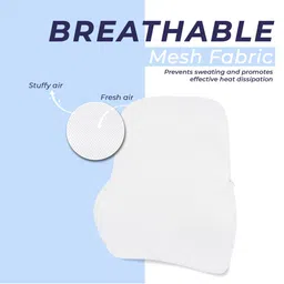 BILLEBON White Lightweight Extra Soft Memory Foam Travel Pillow 14" x 11" image 4