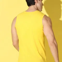 WOOSTRO Pack Of 2 Printed Super Combed Cotton Gym Vests VWS26(98 YELLOW)(MORE PEACH) image 5