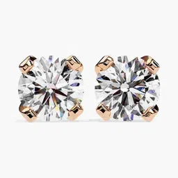 VALANOVA BIS Hallmark 14KT Rose Gold Diamond Studded Earrings- 1.36 gm-picture-22