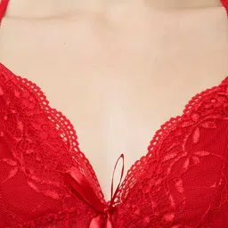 NOIRA Women Net Shoulder Straps Baby Doll Comes with brief image 4