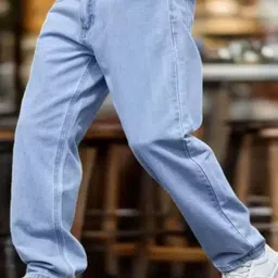 Playfeel Men Jean Regular Fit Mid-Rise Low Distress Jeans image 2