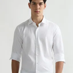 Arrow New York Men Manhattan Slim Fit Textured Spread Collar Formal Shirt-picture-10