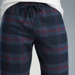 Twist99 Men Plus Size Checked Pure Cotton Lounge Pants image 5