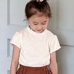 LULU & SKY Girls Striped V-Neck Pure Cotton Pockets T-shirt-picture-32