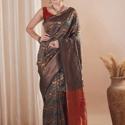 Saree mall Woven Design Zari Dharmavaram Sarees-picture-3