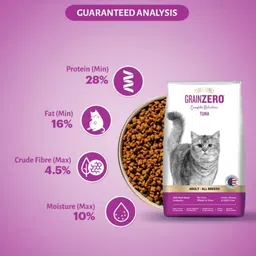 grain zero Signature Adult All Breed Tuna 1.2 kg Dry Senior, Adult Cat Food image 5