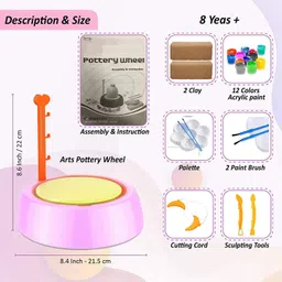 niyamat Pottery Wheel Set for Kids | Pottery Wheel for Kids with Clay(2023) image 4