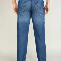 pepe jeans Men Straight Fit Mid Rise Blue Jeans image 4
