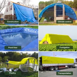 rhinokraft 9ft x 6ft, 200 GSM | Water Proof Tarpaulin Sheet | Virgin | Surya Protection Tent - For Camping, Construction Sites, Transportation Covers, Temporary Shelters image 5