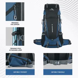 trawoc VENTURE PRO 65L Internal Frame Travel Backpack Trekking Hiking Bag Rucksack - 65 L image 2