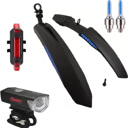 abc amol bicycle components Front& Rear Mudguard With Iron Fitting With Cycle Front,Rear & Valve Light Full Length Front & Rear Fender-picture-12