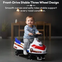 staranddaisy Baby Swing Car with LED Light & Music, Backrest Seat, Storage & 360° Swivel Rideons & Wagons Non Battery Operated Ride On image 2