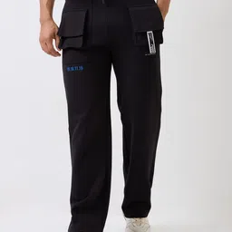 spykar Men Solid Black Track Pants-picture-14