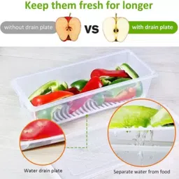 webdealz Plastic Storage Baskets for Vegetables, Fruits, Fish,Egg etc with Airtight Lid X4.99 Storage Basket image 5