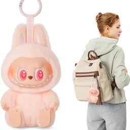 have fun Premum Quality Labubu Toy | Labubu Doll Soft Toy For kids | Random color - 17 cm image 4