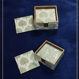 the cove tales Rectangle Wood Coaster Set-picture-45