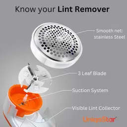 uniqostar AR-0024 Lint Remover, Fabric Shaver, Tint & Dust Remover II 1 Year Warranty II Lint Roller image 4