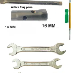 grabmoor A-1A Activa Plug Spanner 14X16, 2in1 Screwdriver, 10X11 12X13 14X15 Spanner Multi-purose Scooty tool kit for All Scooty Double Sided Open End Wrench-picture-28