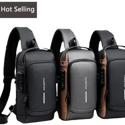 Multicolor Men & Women Shoulder Bag Stylish Cross Shoulder Bag with USB Port& Security Lock Perfect for Travel_UE130-image-15