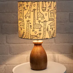 homesake Ribbed Basket, Modern Table Lamp, with Shade Wooden Base Table Lamp-picture-24