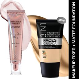 faces canada Rose Gold Strobe Cream (30ml) +Medium Natural Hydra Matte Mini Foundation (18ml)-picture-6