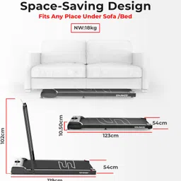 sparnod STH-3006 WalkingPad No Installation,Compact Storage,Remote,Bluetooth HomeFitness Treadmill image 3