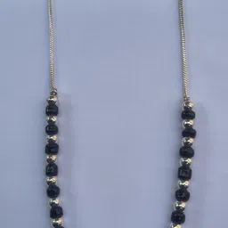 A . B . .. black manka in middle latakn ghungroo Sterling Silver Anklet-image-9