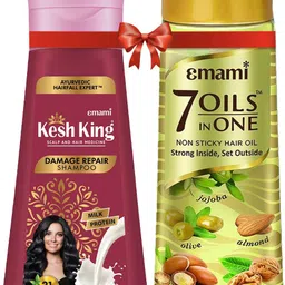 emami 7 Oils in one 500ml + Kesh King Shampoo Damage Repair 340ml-picture-20