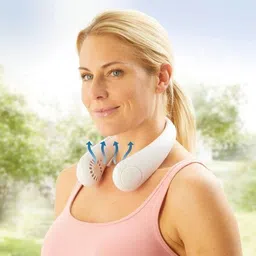 Radhe Neck Fan Bladeless Speeds Battery Operated Personal NF85 Neck Fan Bladeless Usb Cooler 76 USB Fan image 3