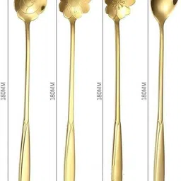 heylark mart Dessert Spoon Set for Coffee, Tea, Cake Pastry, Kitchen Tableware Stainless Steel Cutlery Set-picture-30