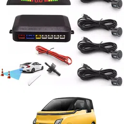 rkpsp Car Universal Black 4 Ultrasonic Reverse Parking Sensor-66 4 Parking Sensors, Compact Screen Distance Display with Sound Warning Parking Sensor-picture-17