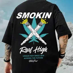 deslizar Men Printed, Typography Round Neck Cotton Blend Black T-Shirt-picture-26