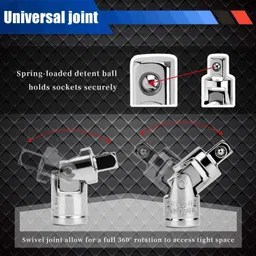 enrics 46 in 1 Pcs Tool Kit & Screwdriver and Socket Set Multi Purpose Tool Case-e Hand Tool Kit image 3