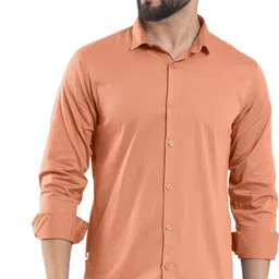 filohevis Men Regular Fit Solid Spread Collar Casual Shirt image 1