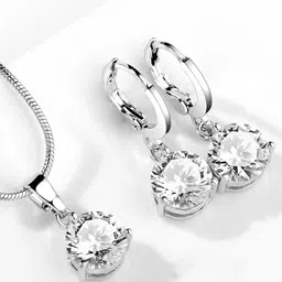 OOMPH Cubic Zirconia-Studded Jewellery Set-image-8