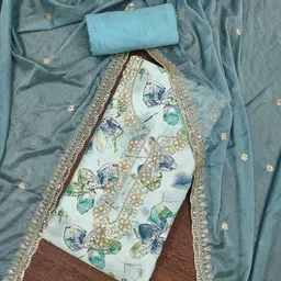 KALINI Printed Pure Cotton Unstitched Dress Material-image-54